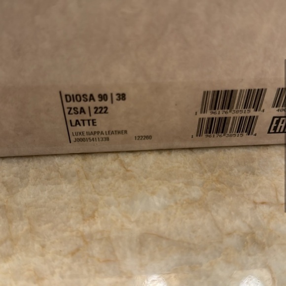 Jimmy Choo Diosa 90 leather sandal in color Latte - Picture 8 of 10